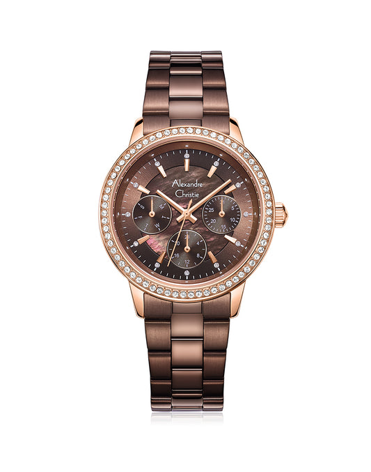Passion Boyfriend Band Multifunction Rose Gold Brown 35mm - AC2A53BFBROBO