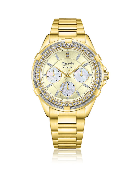 Passion Boyfriend Band Multifunction Gold Gold 36mm - AC2B09BFBGPIV