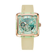 Star Wars Grogu Limited Edition Boyfriend Mint Green Rose Gold Stainless Steel Light Green Premium Rubber - 36mm x 40.5mm AC3030BFRGU1