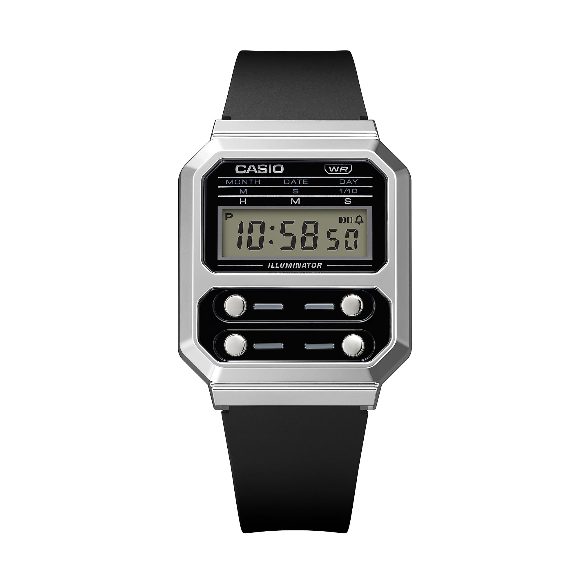 Digital Black Resin Strap Unisex