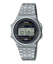 Casio Digital Silver Stainless Steel Strap Unisex Close Up