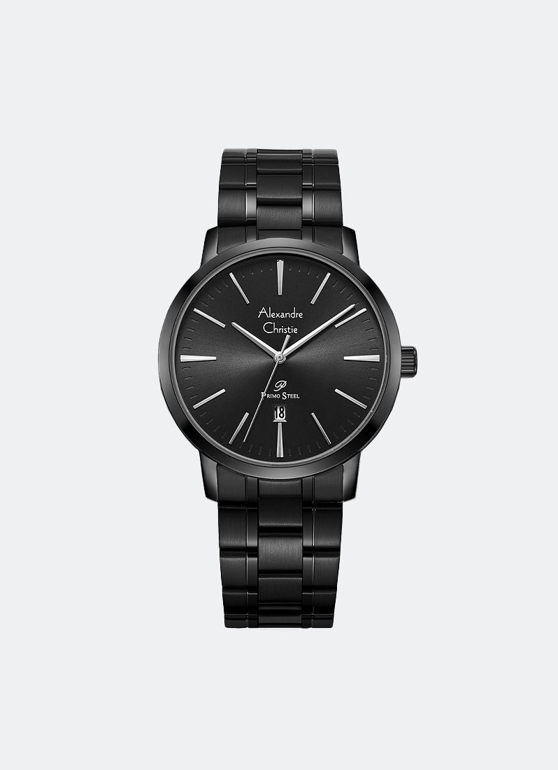 Primo Steel Men Black Dial Stainless Steel - 41mm AC1028MDBIPBA