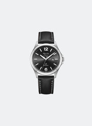 Primo Steel Women Black Dial Silver Stainless Steel Black Leather - 32mm AC1029LDLSSBA