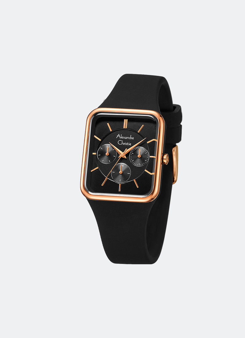 Passion Boyfriend Band Multifunction Rose Gold Black Dial 31x37mm - AC2744BFRRGBA