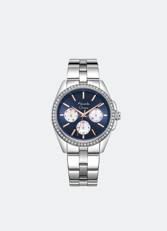 Passion Boyfriend Band Multifunction Silver Blue 35mm - AC2949BFBSSBURG