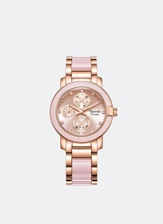 Passion Boyfriend Band Multifunction Two Tone Blush Dial 36mm - AC2993BFBRGLNPN