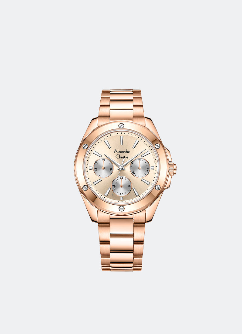 Passion Boyfriend Band Multifunction Rose Gold Gold 36mm - AC2A72BFBRGLN