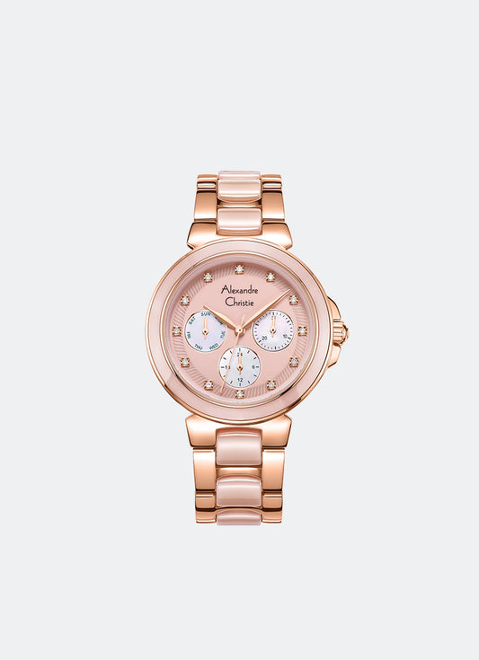 Passion Boyfriend Band Multifunction Rose Gold Blush Dial 36mm - AC2B02BFBRGIV