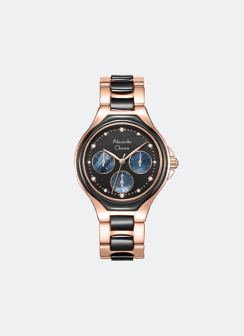 Passion Boyfriend Black MOP Dial Two Tone Black & Rose Gold Stainless Steel Ceramic - 35mm AC2B03BFBRGBA