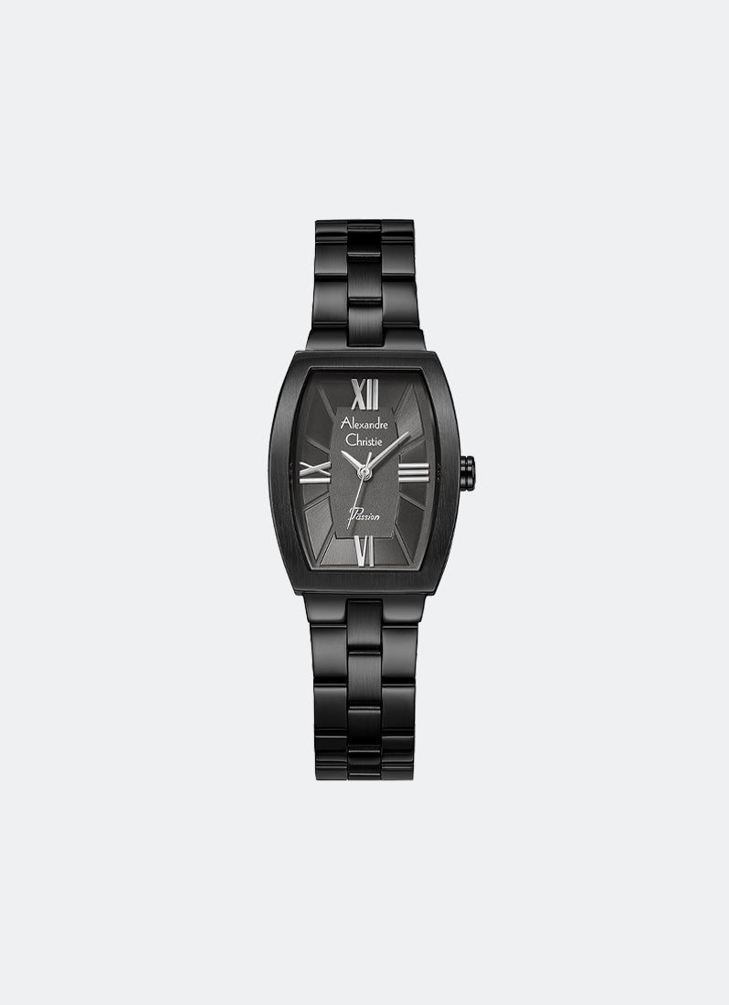 Passion Ladies Black & Dark Grey Dial Black Stainless Steel - 24mm x 38mm AC2B59LHBIPDG