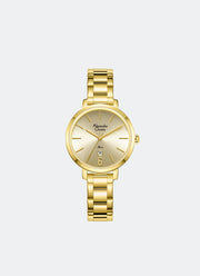 Alexander Christie Ladies Passion Ladies Band Date Gold Gold Dial