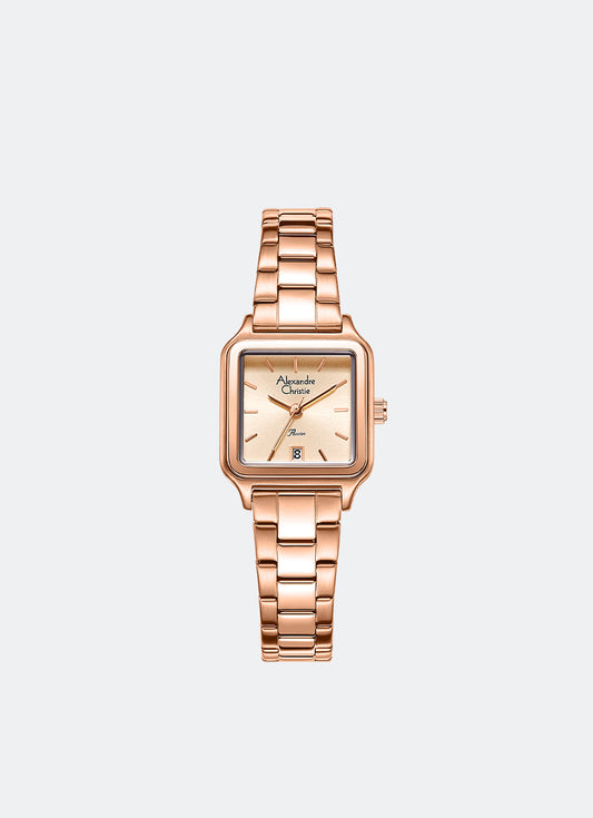 Passion Ladies Band Date Rose Gold Champagne Dial 24 x 31mm - AC2B62LDBRGRG