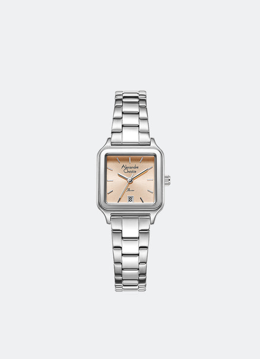 Passion Ladies Band Date Silver Champagne Dial 24 x 31mm - AC2B62LDBSSGR