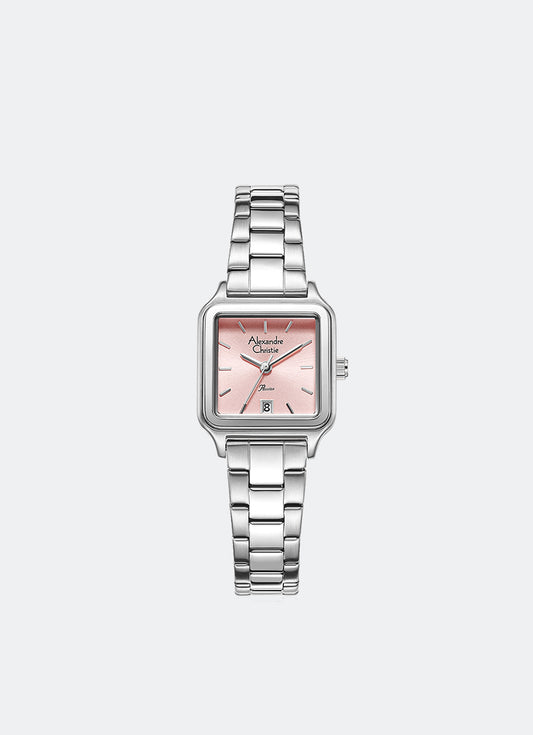 Passion Ladies Band Date Silver Blush Dial 24 x 31mm - AC2B62LDBSSPN
