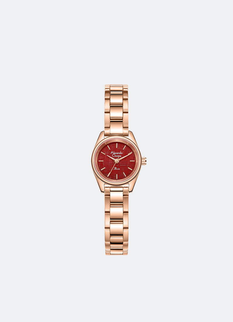 Ladies Passion Ladies Band Quartz Rose Gold Red Dial 21mm AC2B68LHBRGRE