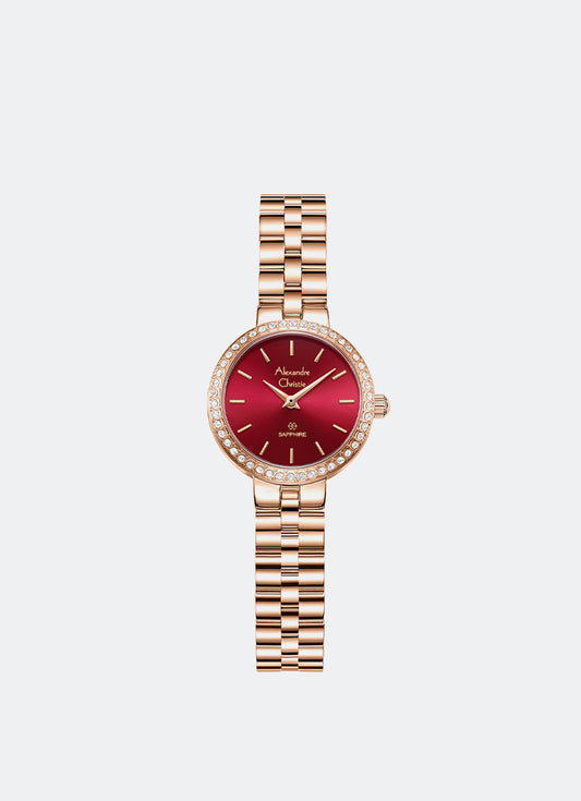 Passion Ladies Band Quartz Rose Gold Red Dial 24 mm AC2B70LHBRGRE