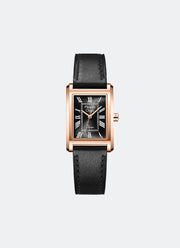 Passion Ladies Black Dial Rose Gold Stainless Steel Black Genuine Leather - 22.5mm x 33mm AC2B98LHLRGBA