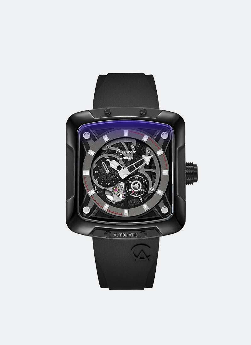Automatic Men Black Dial Black Stainless Steel Black Rubber - 42mm x 47mm AC3030GARIPBA