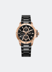 Passion Ladies Black & Rose Gold Dial Black Stainless Steel - 36mm AC6564BFBBRBA