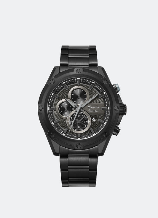 Sport Chrono Men Band Chronograph Black Black 46mm - AC6605MCBIPBA