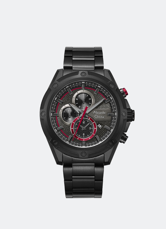 Sport Chrono Men Band Chronograph Black Black 46mm - AC6605MCBIPBARE