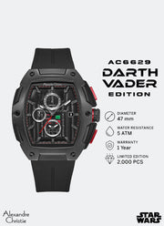 Star Wars R2-D2 Limited Edition Men Black Dial Black Stainless Steel Black Premium Rubber Polymer 46mm x 49.5mm AC6629MCRDV2