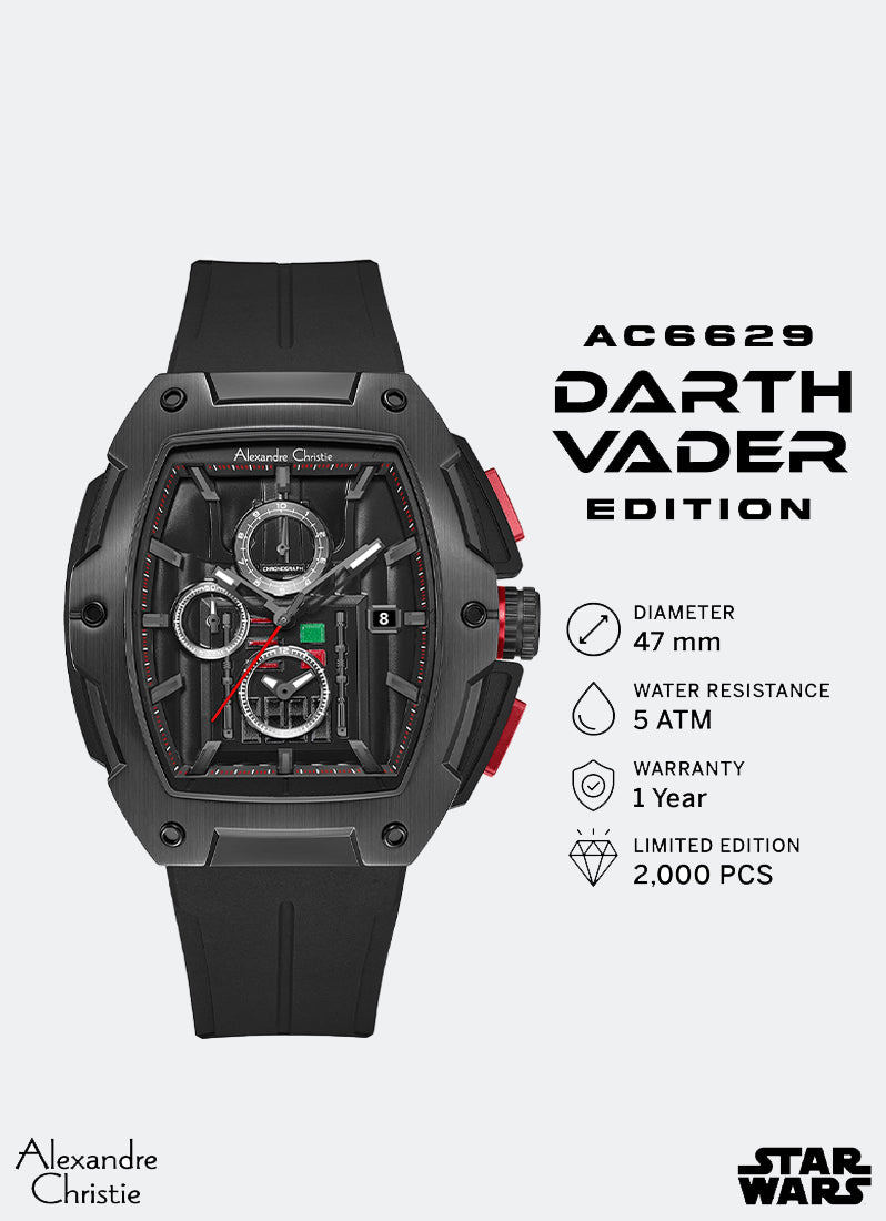 Star Wars R2-D2 Limited Edition Men Black Dial Black Stainless Steel Black Premium Rubber Polymer 46mm x 49.5mm AC6629MCRDV2