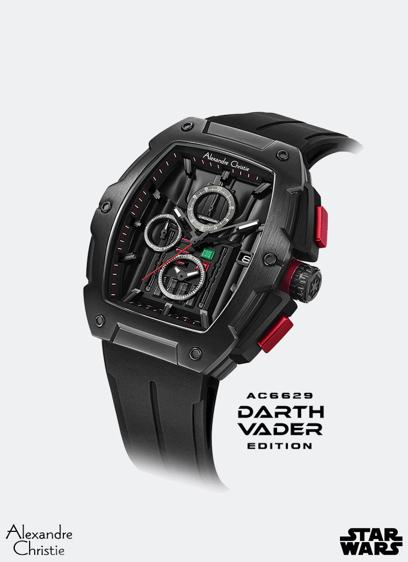 Star Wars R2-D2 Limited Edition Men Black Dial Black Stainless Steel Black Premium Rubber Polymer 46mm x 49.5mm AC6629MCRDV2
