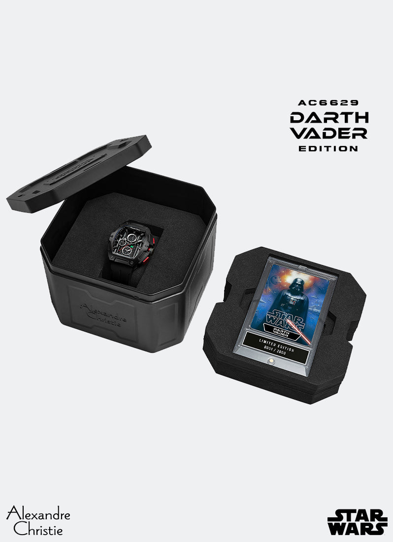 Star Wars R2-D2 Limited Edition Men Black Dial Black Stainless Steel Black Premium Rubber Polymer 46mm x 49.5mm AC6629MCRDV2