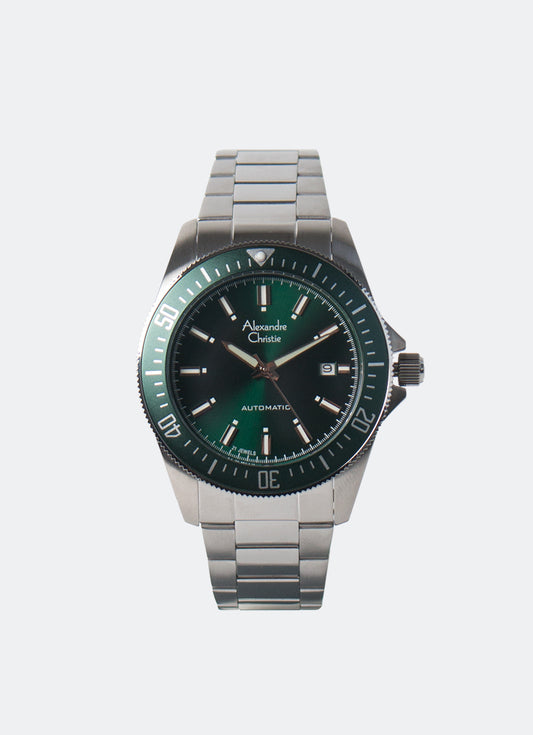 Automatic Men Band Date Silver Green Dial 42 mm AC6676MABSSGN