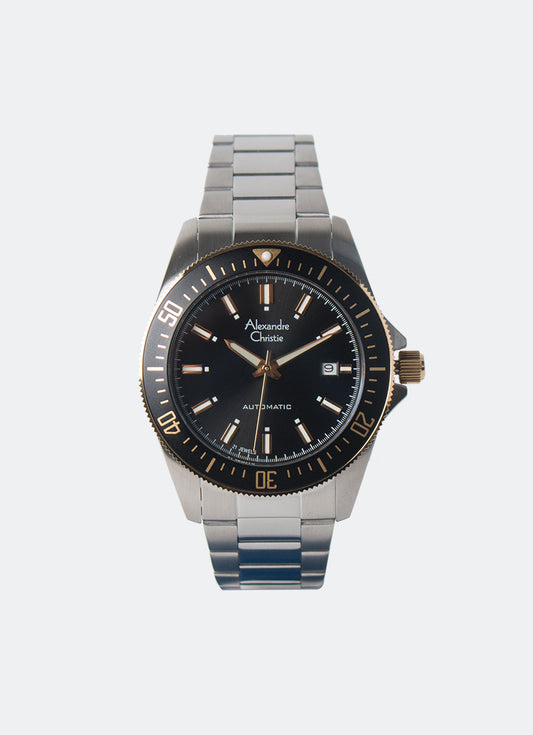 Automatic Men Band Date Silver Black Dial 42 mm AC6676MABTGBA