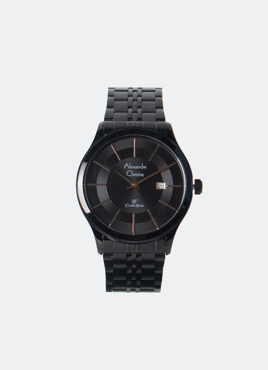 Classic Steel Men Band Date Black Black Dial 41mm - AC8348MDBIPBARG