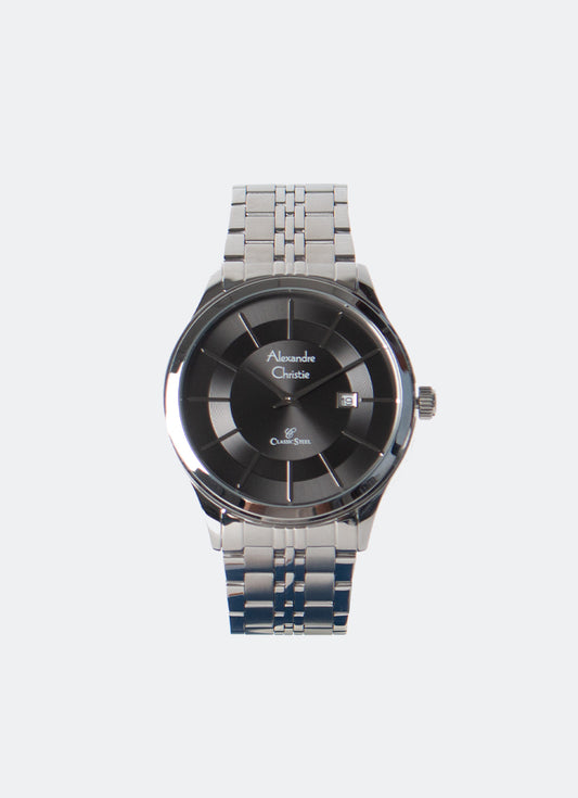 Classic Steel Men Band Date Black Black Dial 41mm - AC8348MDBSSBA