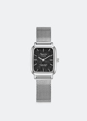 Alexander Christie Classic Steel Ladies Band Quartz Silver Black Dial