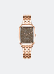 Classic Steel Men Brown Pattern Dial Stainless Steel Rose Gold 5- Link - 28mm x 40mm AC8699MHBRGBO1
