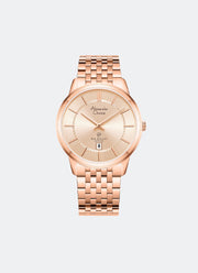 Classic Steel Men Rose Gold Dial Stainless Steel 7-Link - 39mm AC8709MDBRGLN