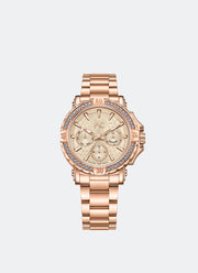 AC Collection Boyfriend Rose Gold Beige Dial Rose Gold Stainless Steel Rose Gold Bracelet - 36mm AC9205BFBRGLNDR