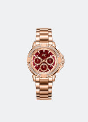 AC Collection Boyfriend Rose Gold Red Dial Rose Gold Stainless Steel Rose Gold Bracelet - 36mm AC9205BFBRGREDR