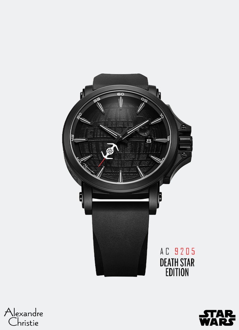 Star Wars Death Star Limited Edition Gift Set Automatic Men Black & White Dial Black Stainless Steel Premium Rubber - 45mm AC9205MARDS1