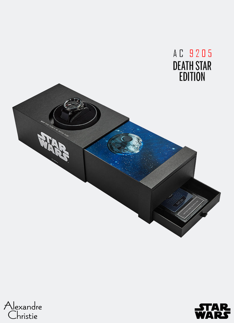 Star Wars Death Star Limited Edition Gift Set Automatic Men Black & White Dial Black Stainless Steel Premium Rubber - 45mm AC9205MARDS1