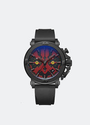 Star Wars Darth Maul Limited Edition Gift Set Chronograph Men Deep Red with Black & Yellow Accents Black Stainless Steel Black Premium Rubber - 45mm AC9205MCRDM1