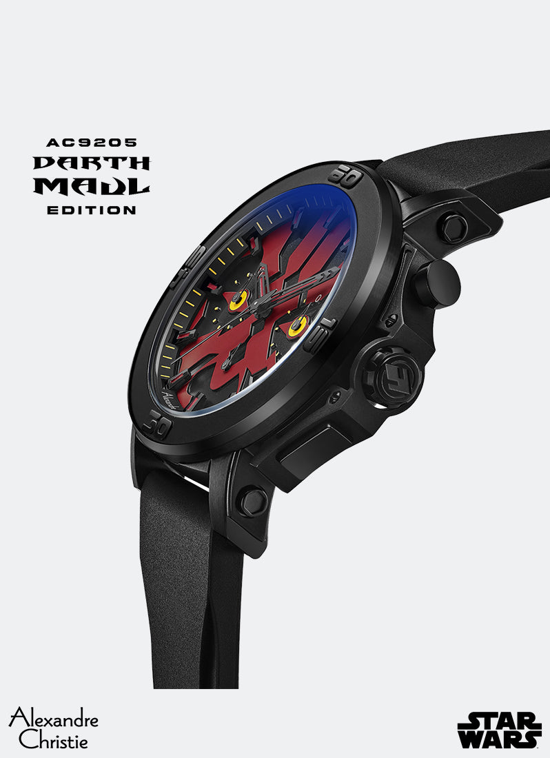 Star Wars Darth Maul Limited Edition Gift Set Chronograph Men Deep Red with Black & Yellow Accents Black Stainless Steel Black Premium Rubber - 45mm AC9205MCRDM1