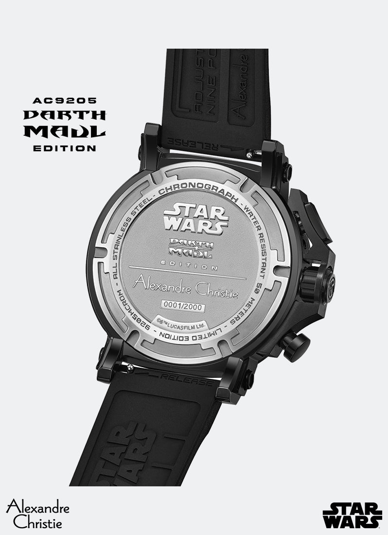 Star Wars Darth Maul Limited Edition Gift Set Chronograph Men Deep Red with Black & Yellow Accents Black Stainless Steel Black Premium Rubber - 45mm AC9205MCRDM1