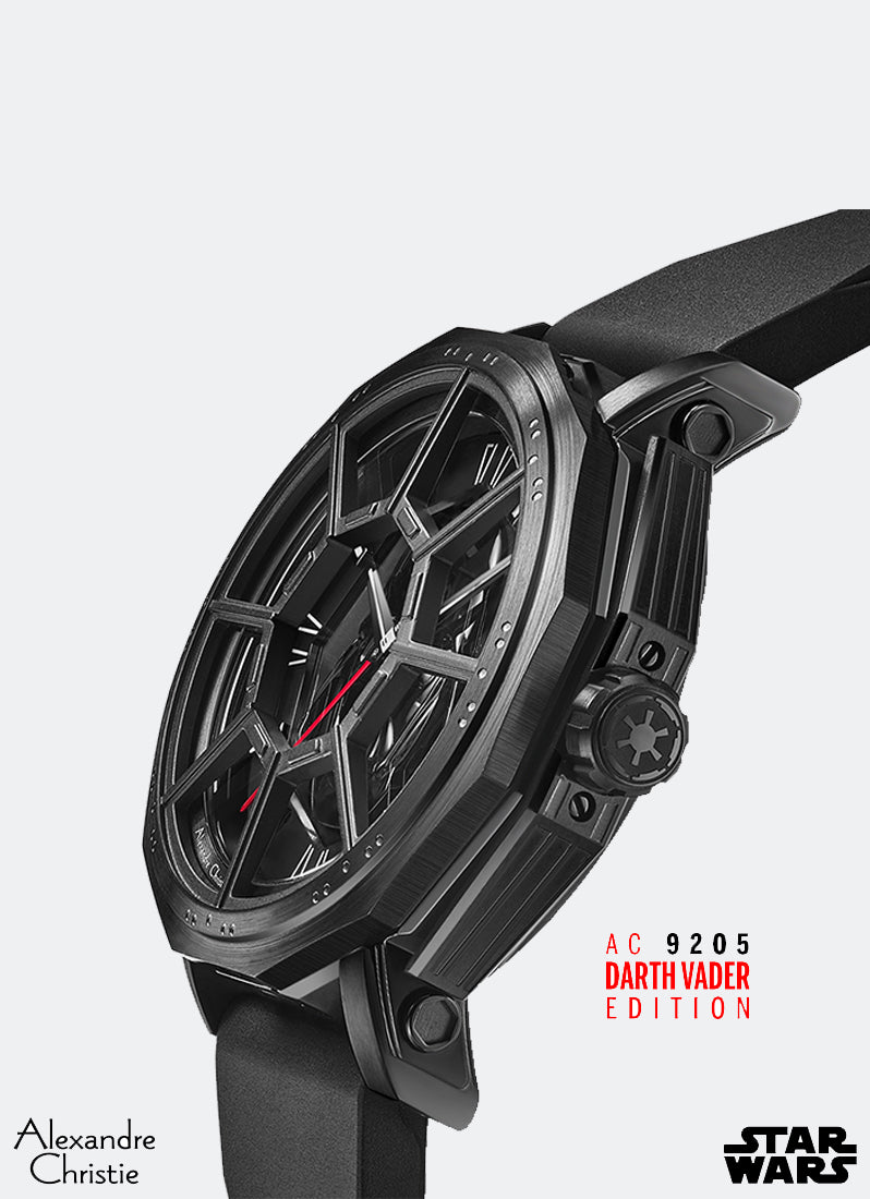 Star Wars Darth Vader Limited Edition Gift Set Men Black & White Dial Open Case Stainless Steel Black Premium Rubber - 47mm AC9205MHRDV1