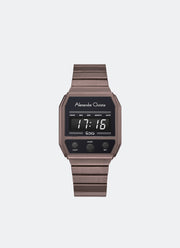 AC DiGi Ladies Brown Dial Brown Stainless Steel Brown Bracelet - 33mm x 40.5mm AC9498LHBBNBA