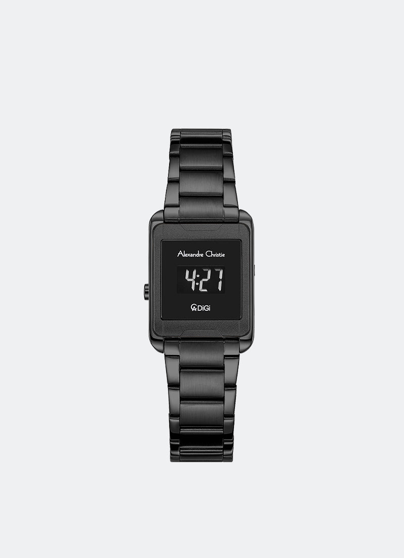 AC DiGi Ladies Black Dial Black Stainless Steel Black Bracelet - 22.5mm x 30mm AC9499LHBIPBA