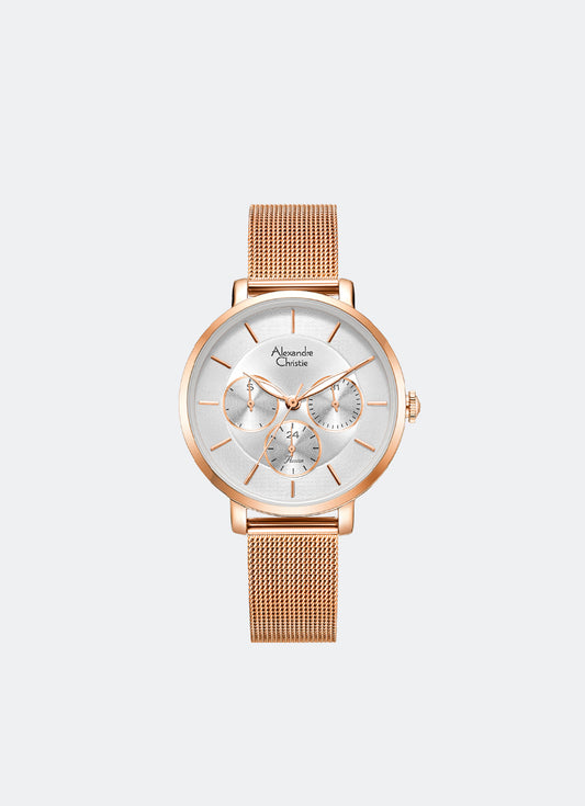Passion Boyfriend Multifunction Band Rose Gold White Dial 35mm - ACF2870BFBRGSL