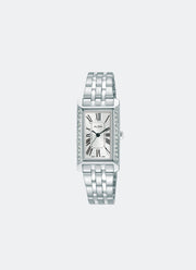 Fashion Quartz Women Silver White Dial Stainless Steel 19.4mm - AK3055