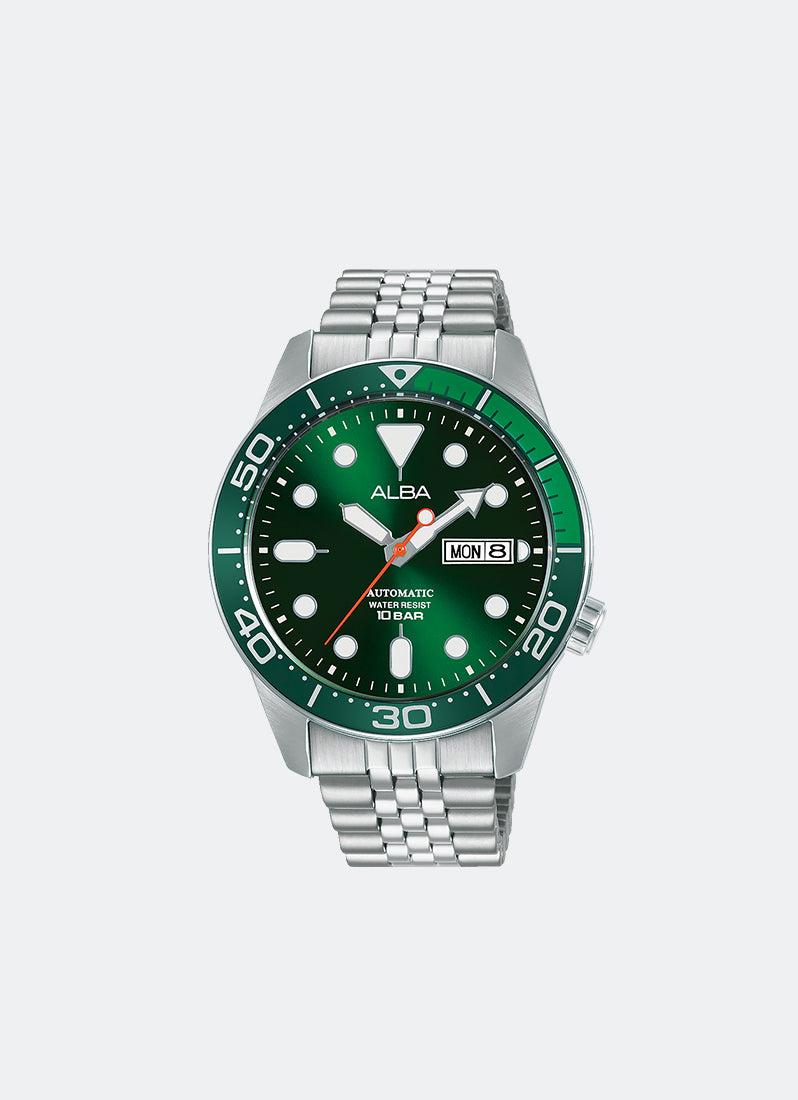 Mechanical Automatic Men Green Dial Silver Stainless Steel 42mm - AL4187
