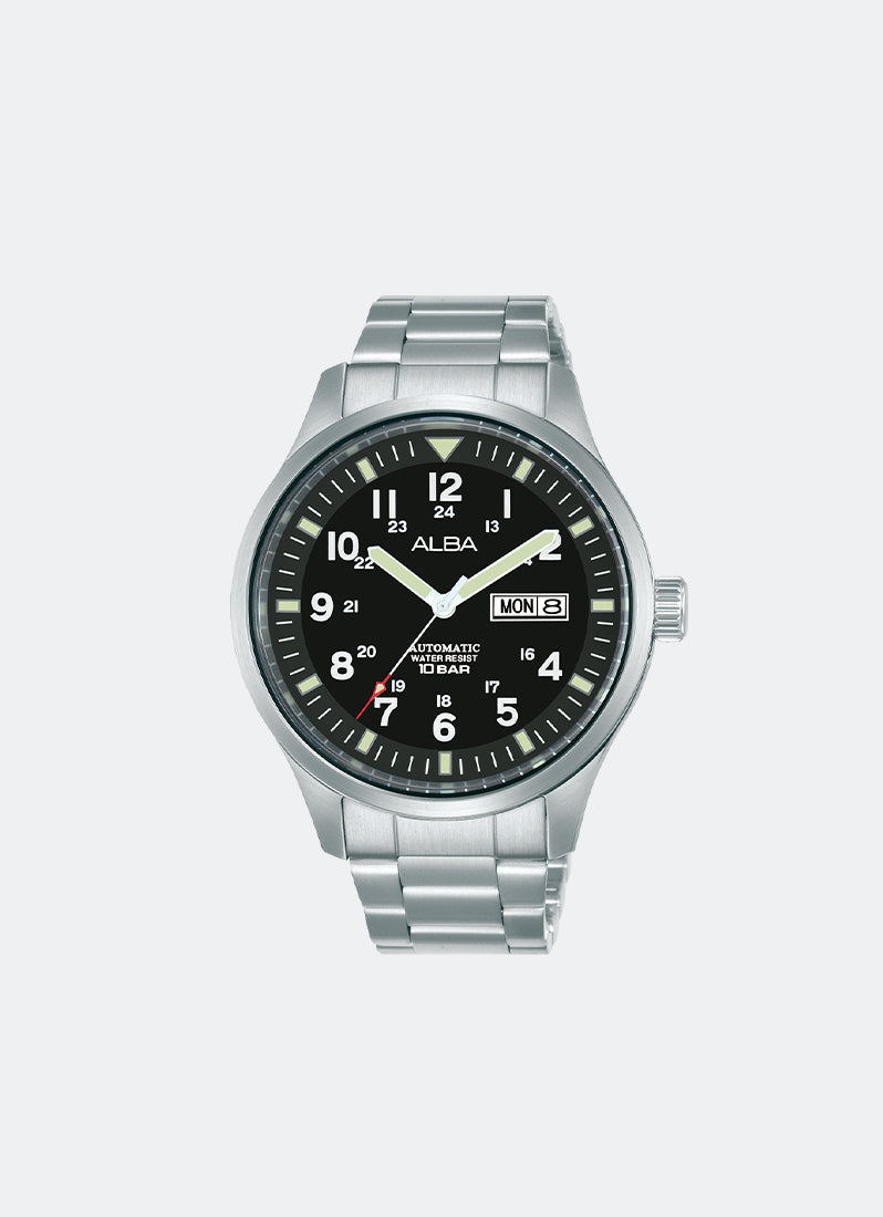 Mechanical Automatic Men Black Dial Silver Stainless Steel 42mm - AL4213